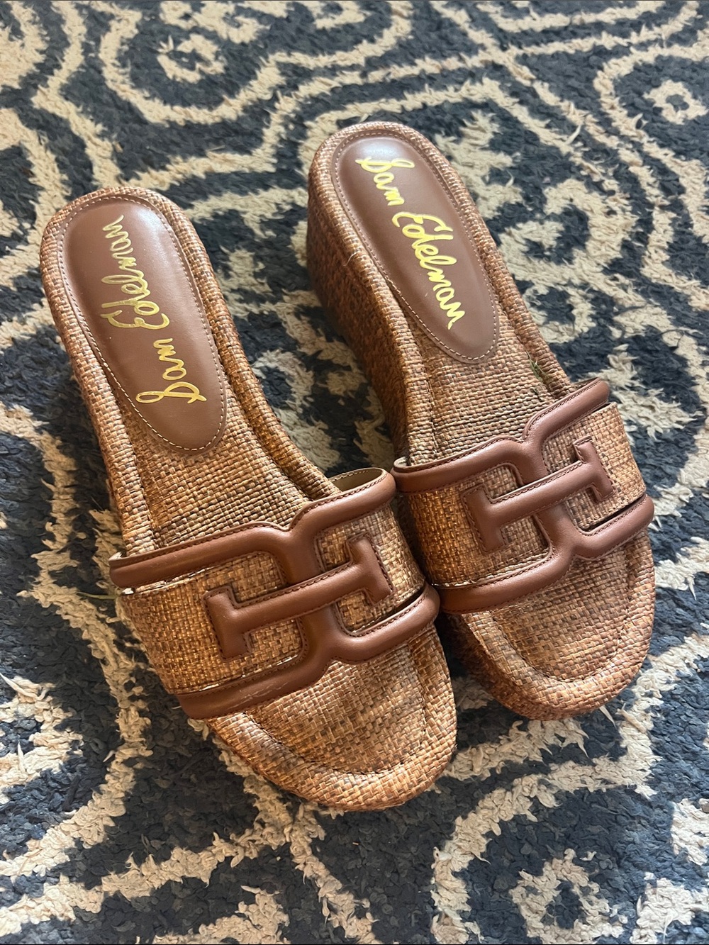 👡 Sam Edelman “Pauleena” Brown Woven Espadrille Sandal 🌞